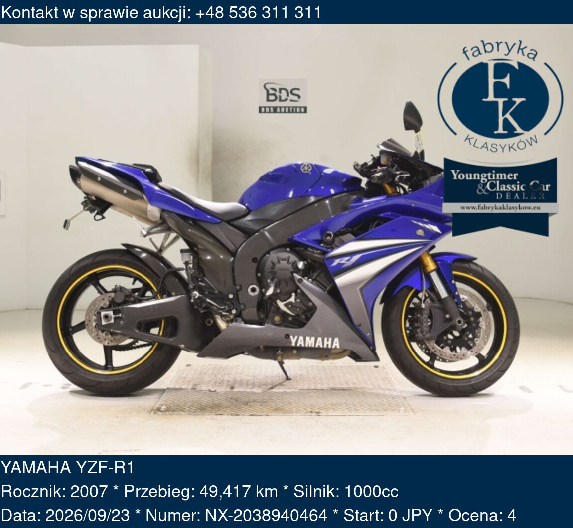 YAMAHA YZF-R1 2007 - zdjęcie 2