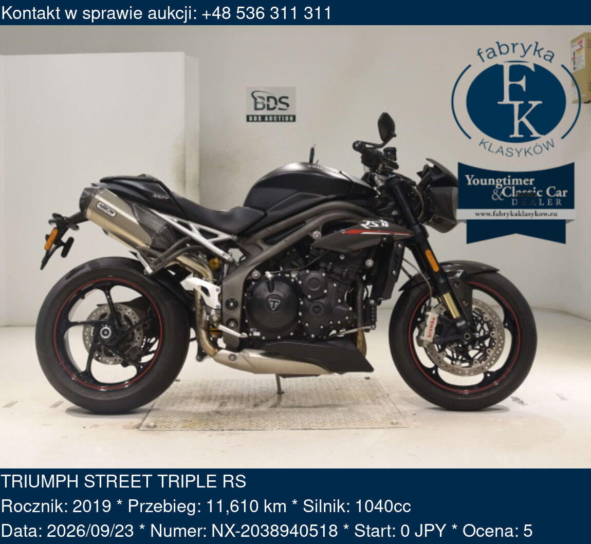 TRIUMPH STREET TRIPLE RS 2019 - zdjęcie 2