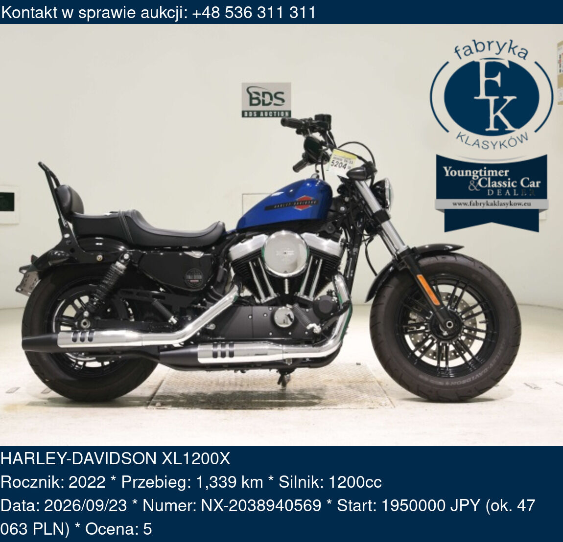 HARLEY-DAVIDSON XL1200X 2022 - zdjęcie 2