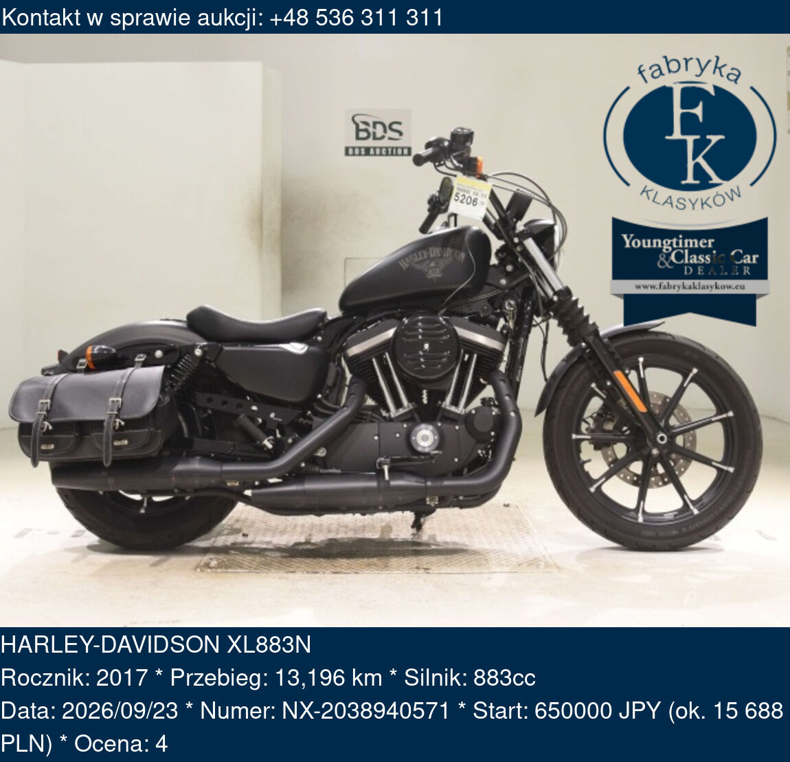 HARLEY-DAVIDSON XL883N 2017 - zdjęcie 2