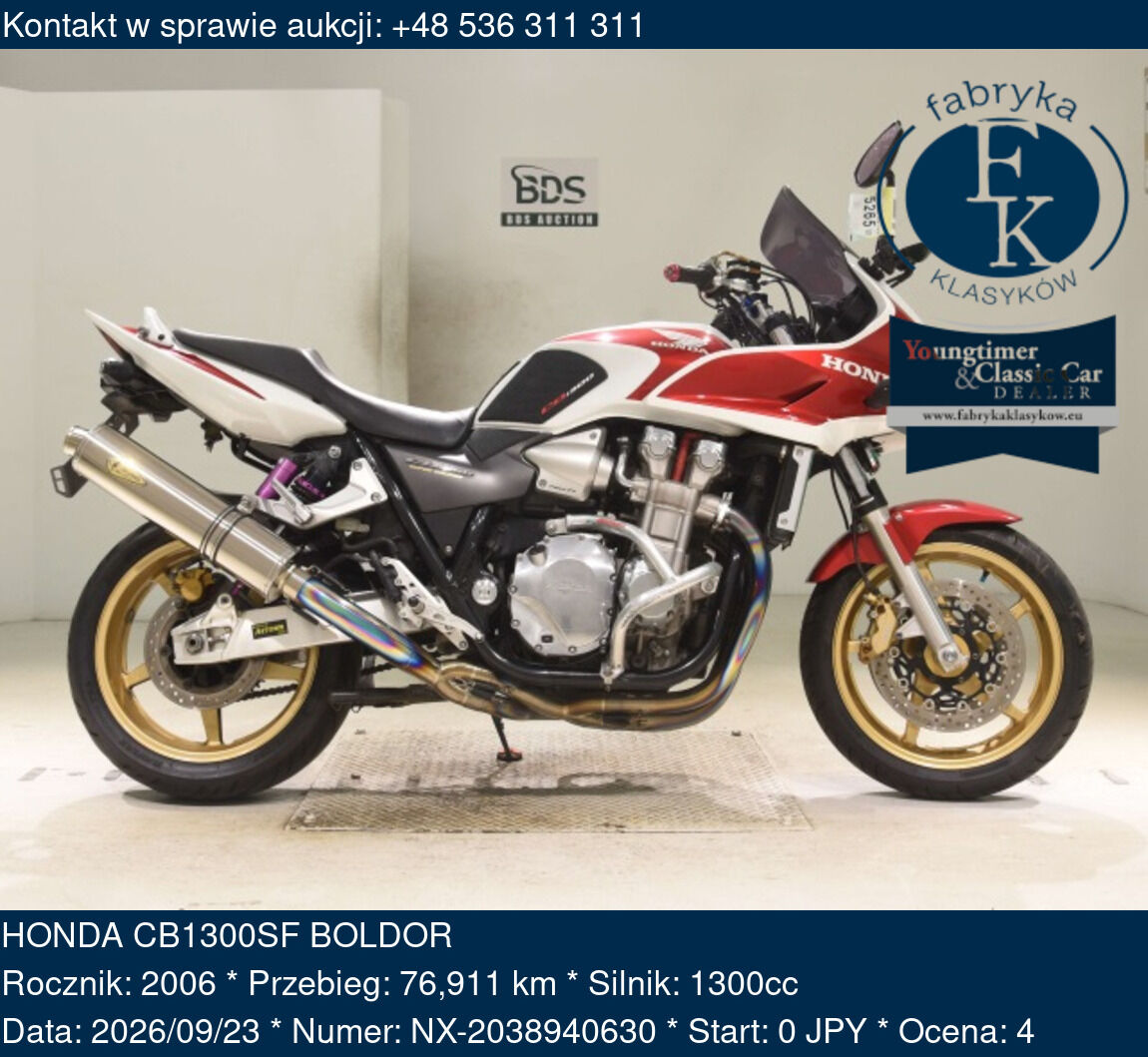 HONDA CB1300SF BOLDOR 2006 - zdjęcie 2