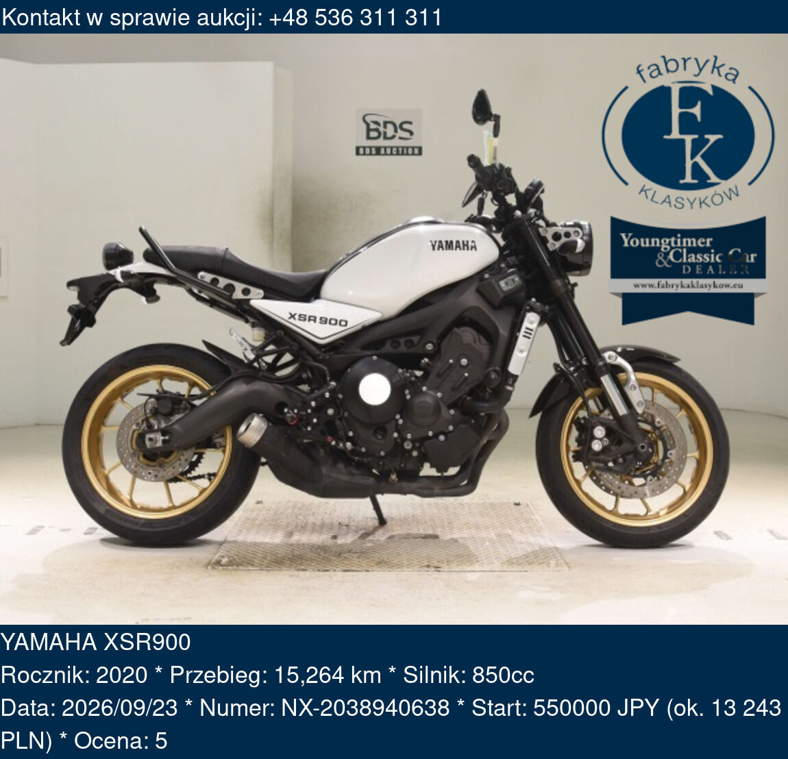 YAMAHA XSR900 2020 - zdjęcie 2