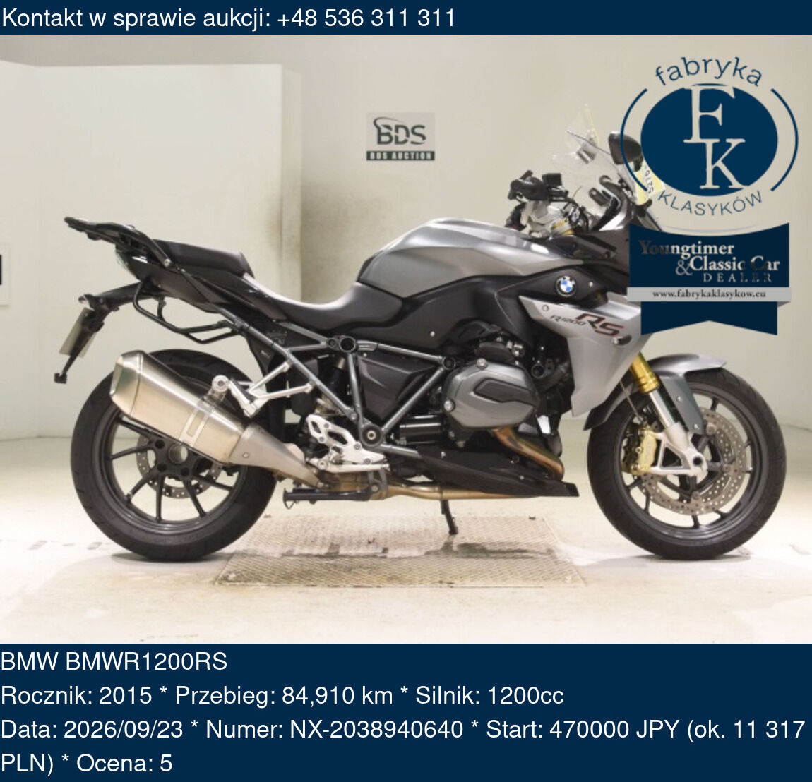BMW BMWR1200RS 2015 - zdjęcie 2