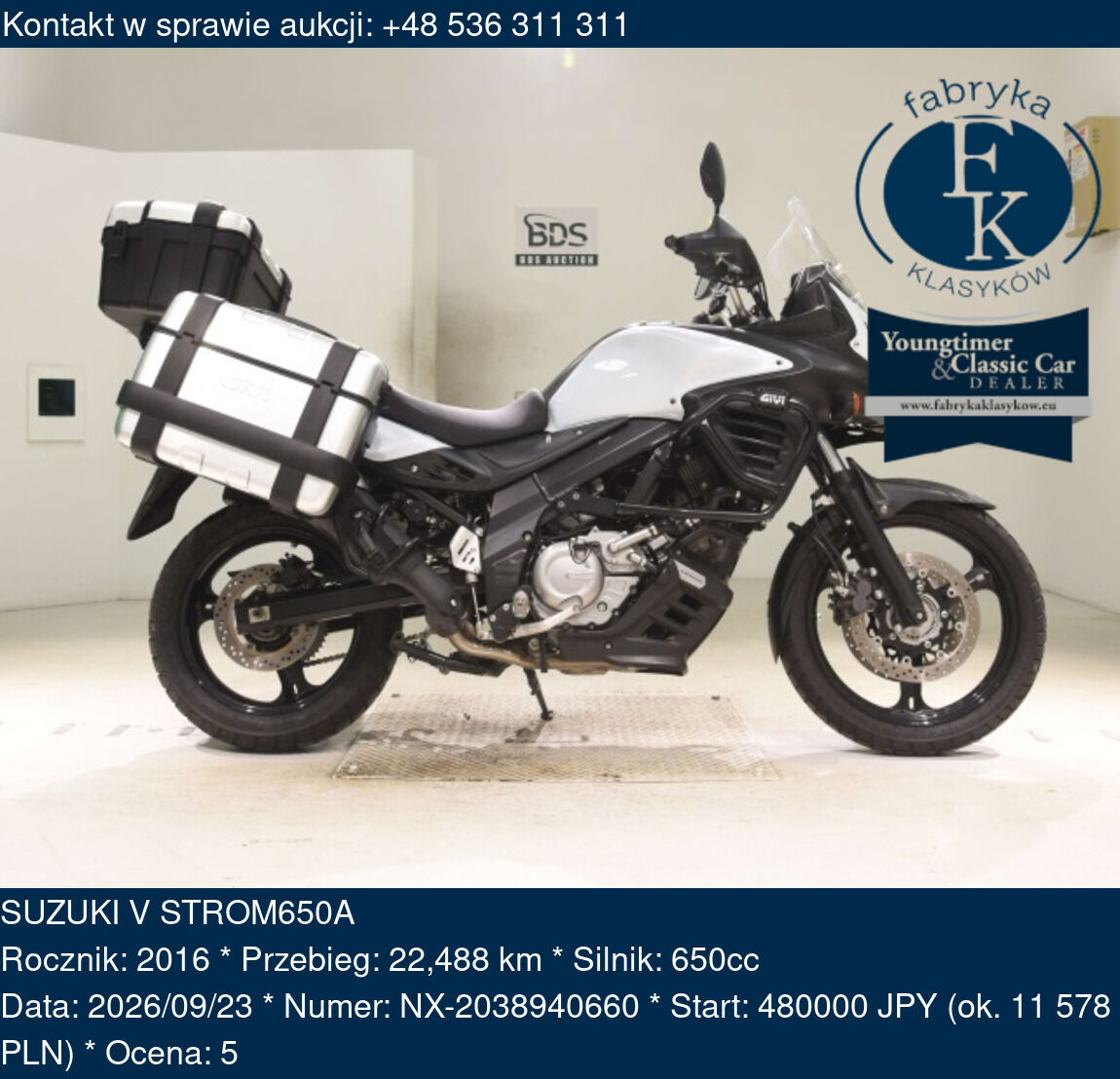 SUZUKI V STROM650A 2016 - zdjęcie 2