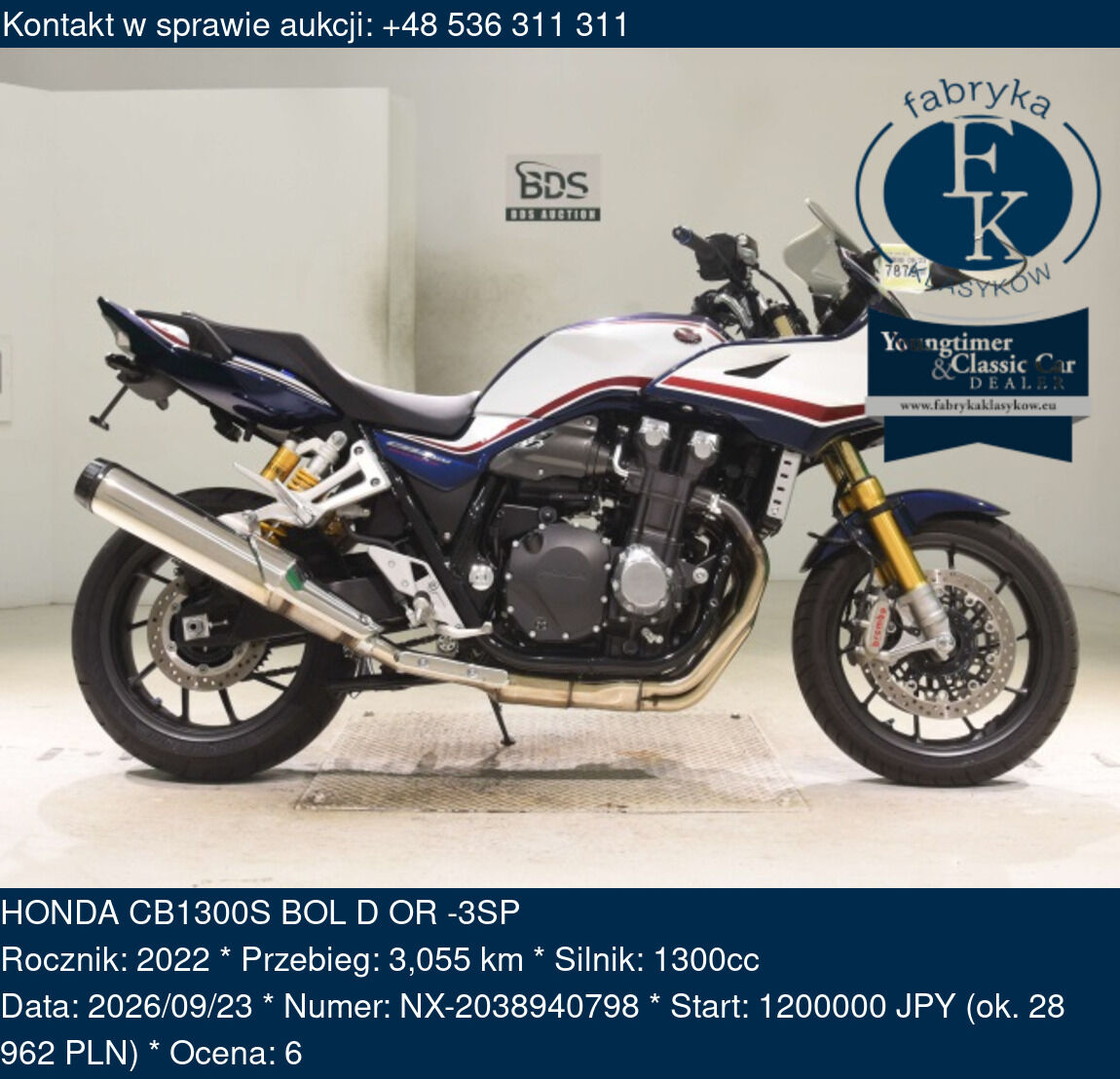 HONDA CB1300S BOL D OR -3SP 2022 - zdjęcie 2