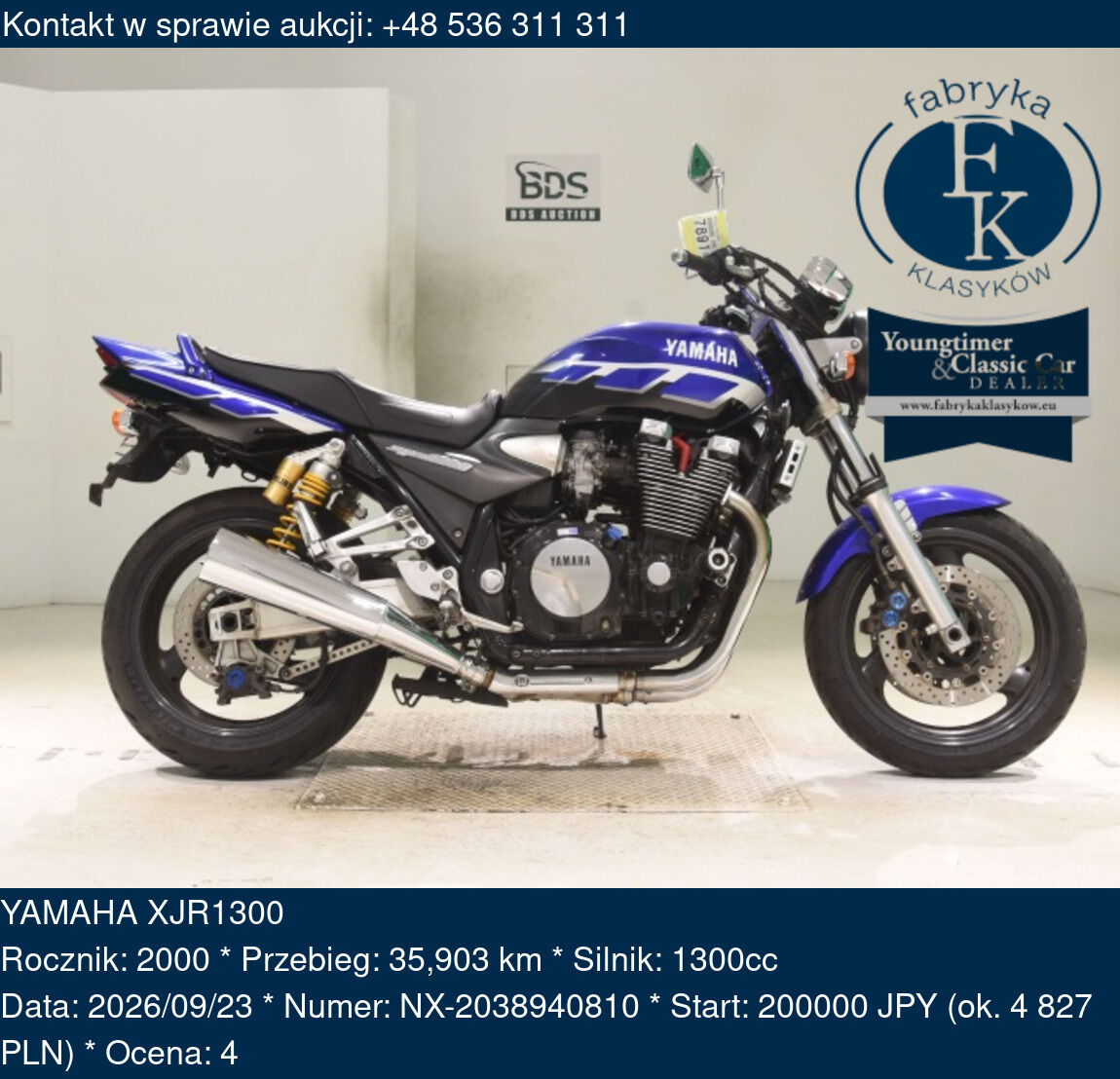 YAMAHA XJR1300 2000 - zdjęcie 2