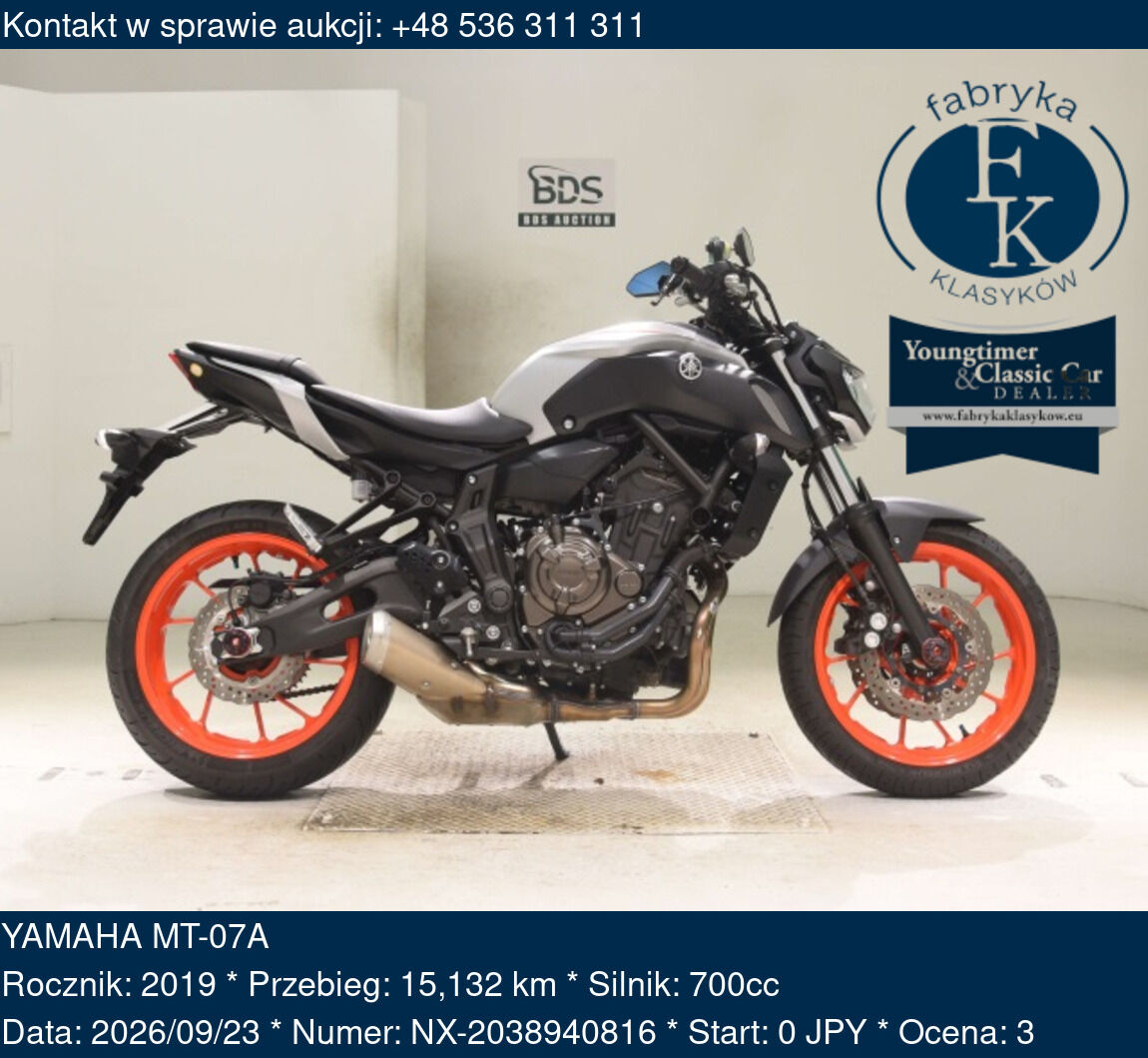 YAMAHA MT-07A 2019 - zdjęcie 2
