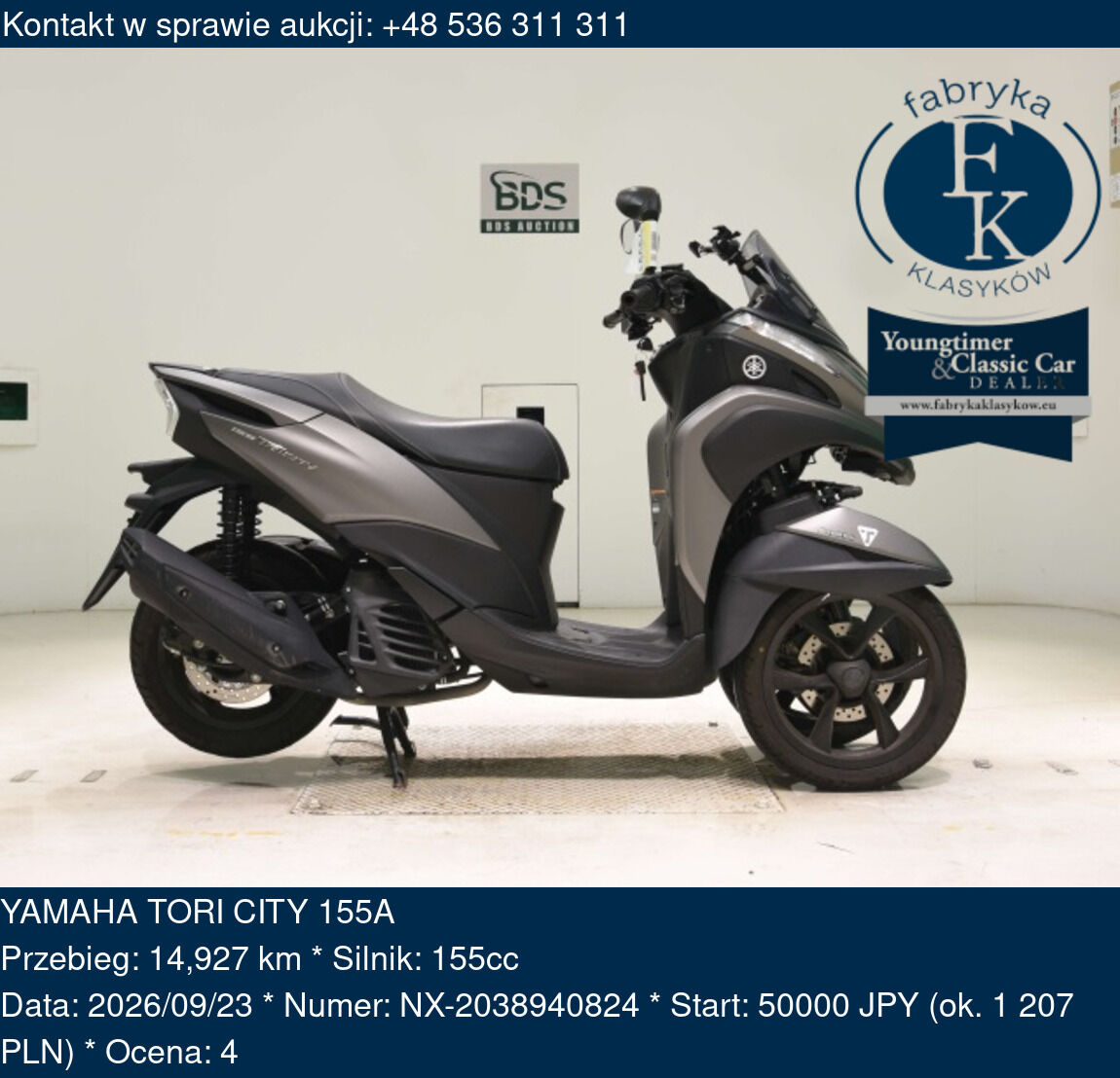 YAMAHA TORI CITY 155A  - zdjęcie 2