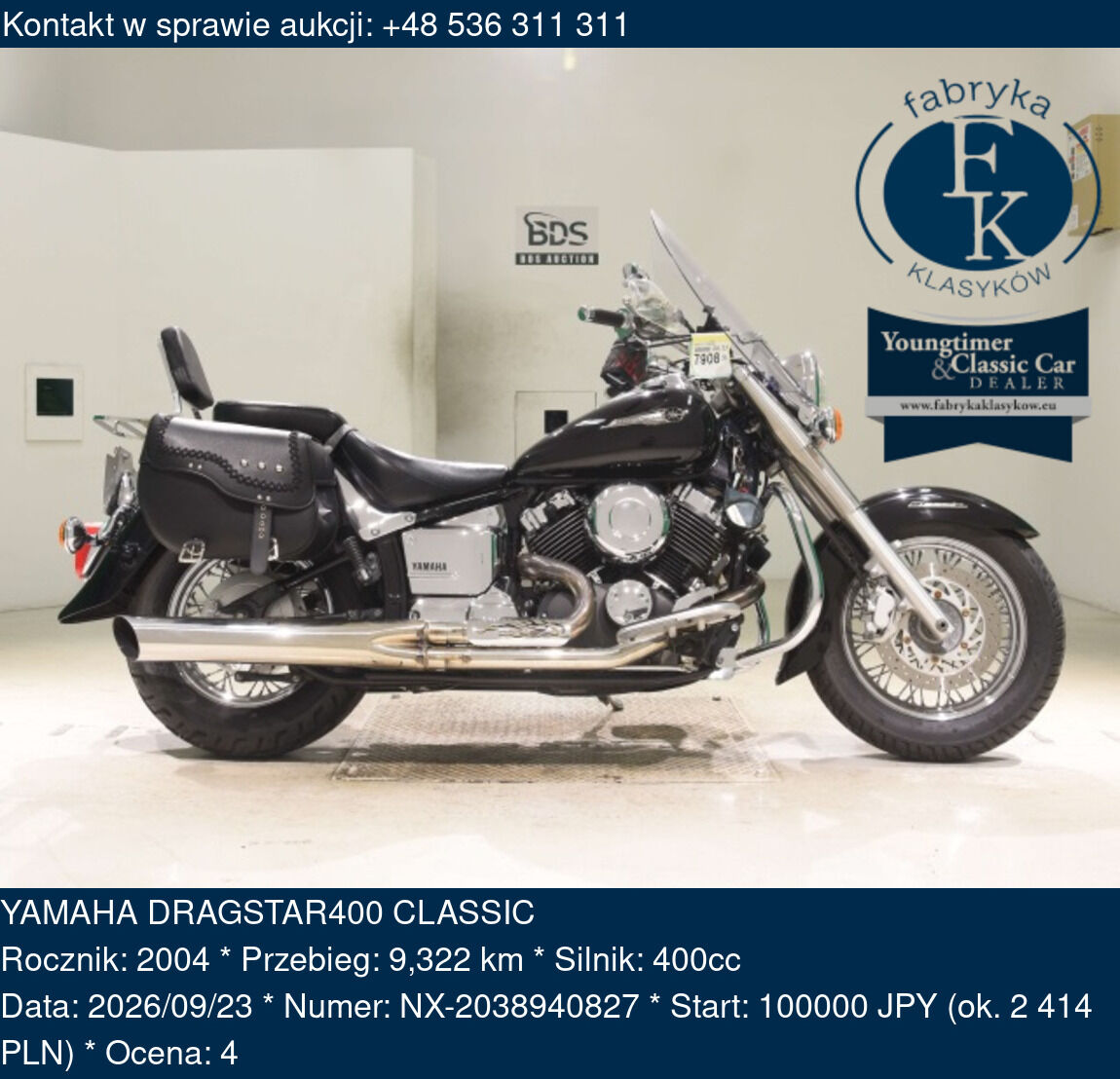 YAMAHA DRAGSTAR400 CLASSIC 2004 - zdjęcie 2