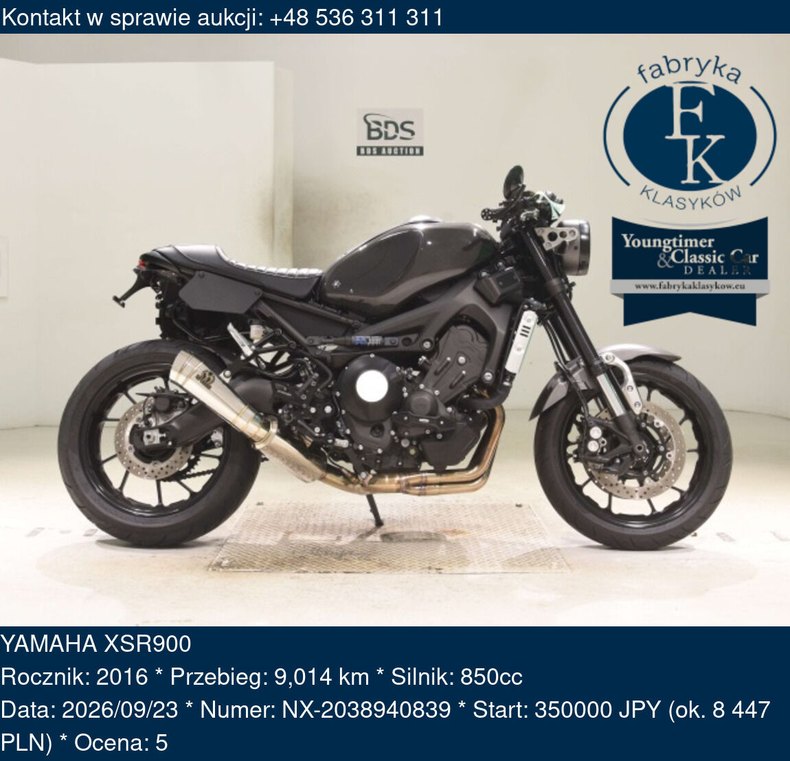 YAMAHA XSR900 2016 - zdjęcie 2
