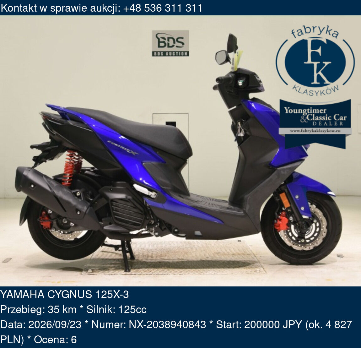 YAMAHA CYGNUS 125X-3 - zdjęcie 2