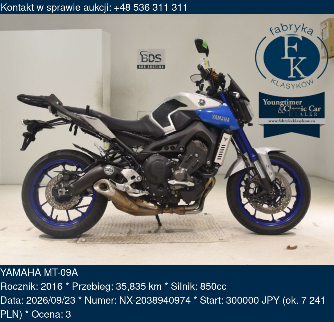 YAMAHA MT-09A 2016 - zdjęcie 2