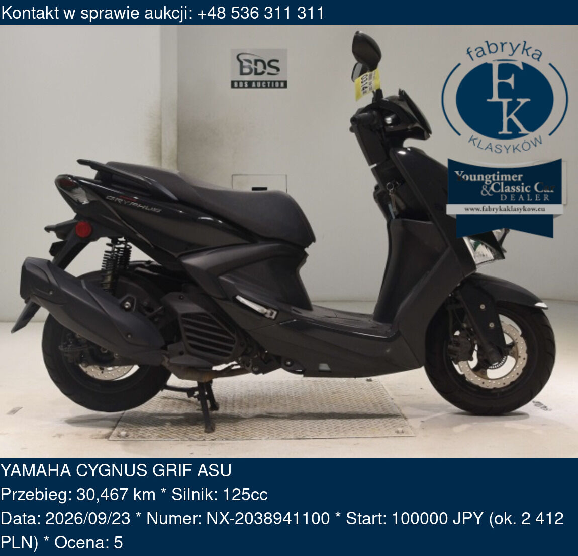 YAMAHA CYGNUS GRIF ASU  - zdjęcie 2