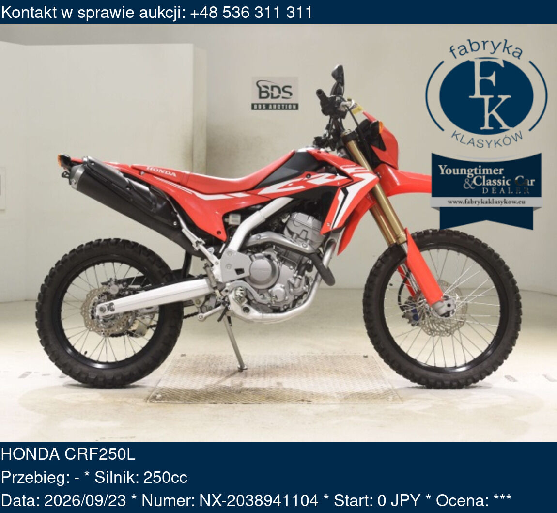 HONDA CRF250L  - zdjęcie 2