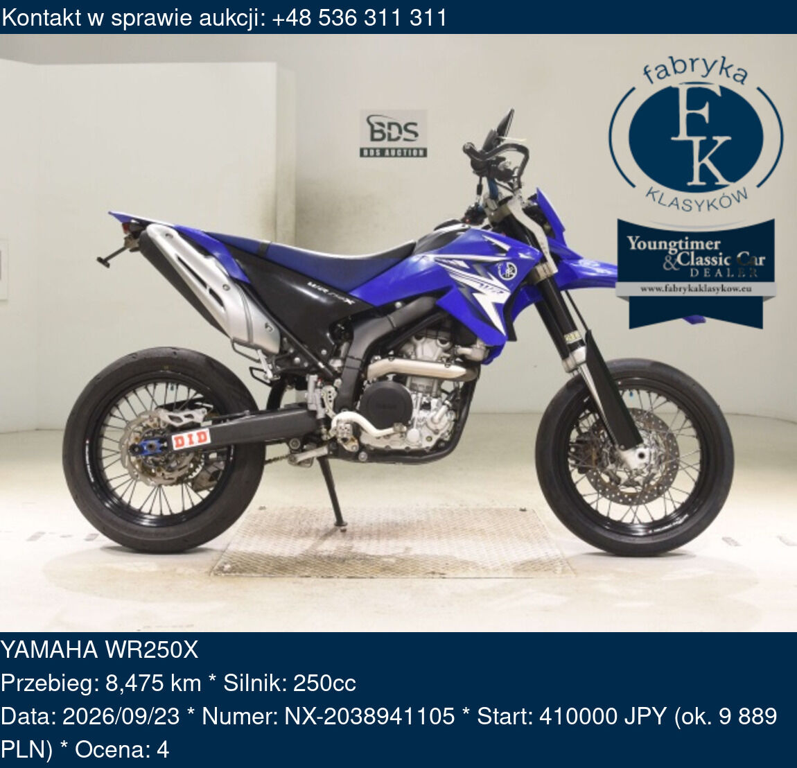 YAMAHA WR250X  - zdjęcie 2