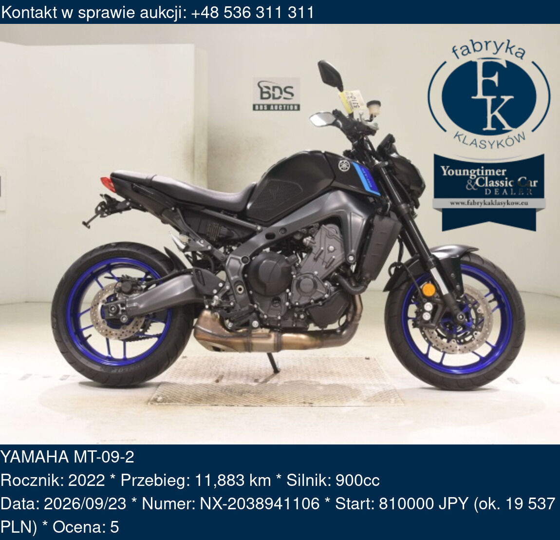 YAMAHA MT-09-2 2022 - zdjęcie 2