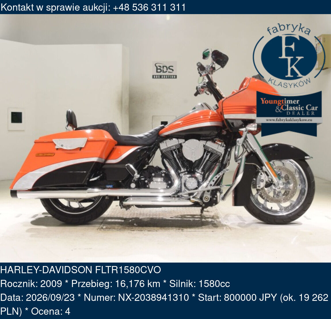 HARLEY-DAVIDSON FLTR1580CVO 2009 - zdjęcie 2