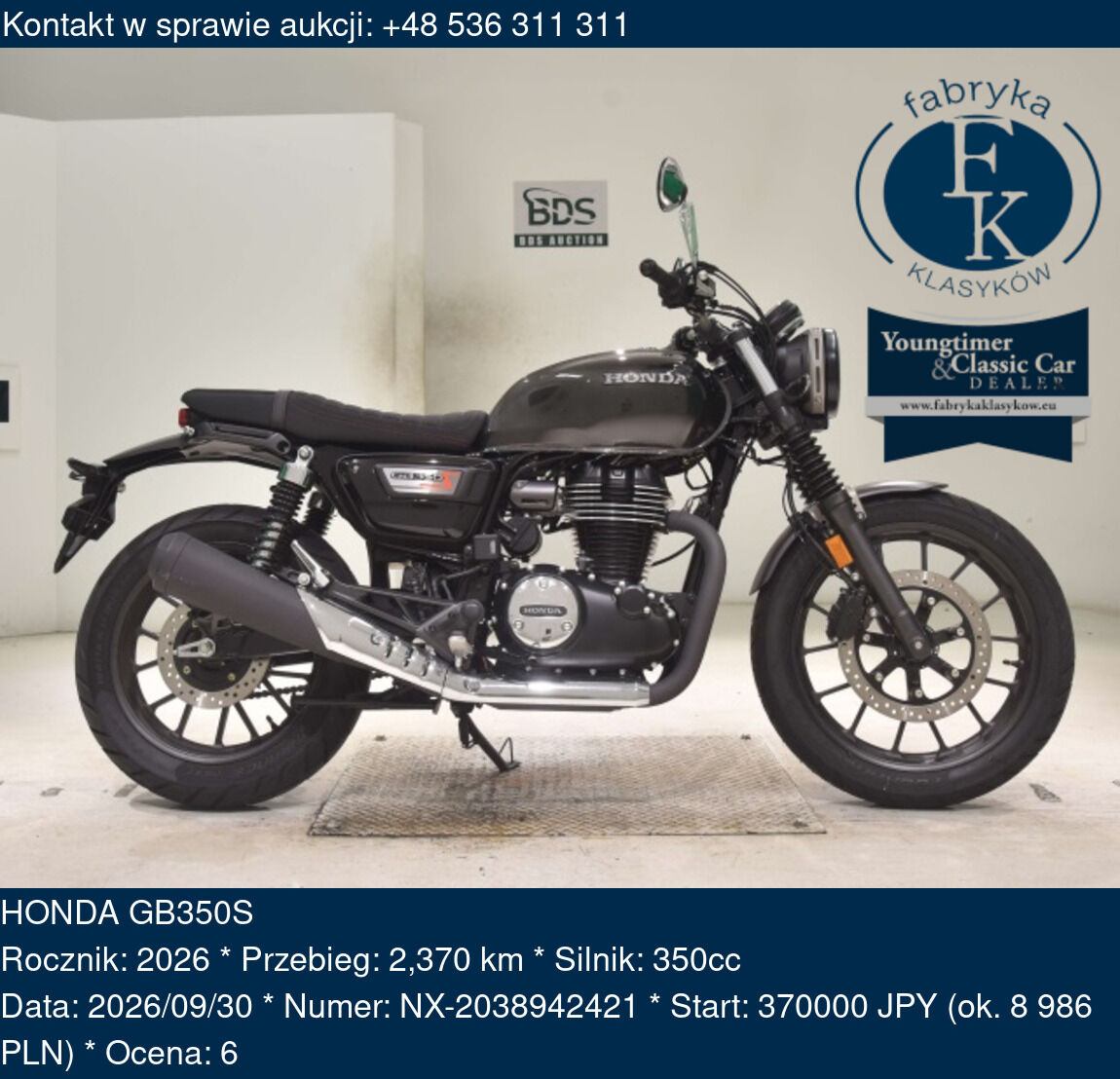 HONDA GB350S 2026 - zdjęcie 2