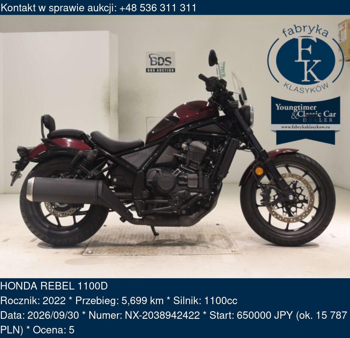 HONDA REBEL 1100D 2022 - zdjęcie 2
