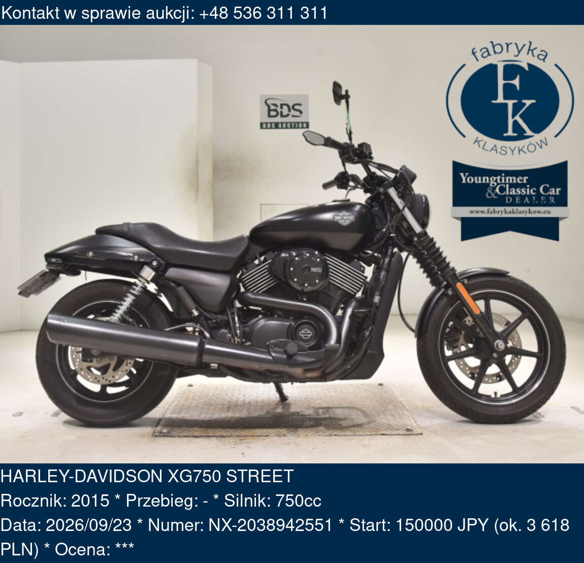 HARLEY-DAVIDSON XG750 STREET 2015 - zdjęcie 2