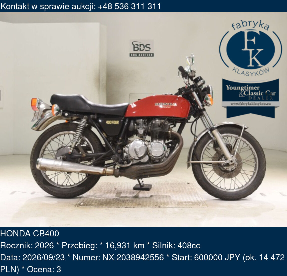 HONDA CB400 2026 - zdjęcie 2
