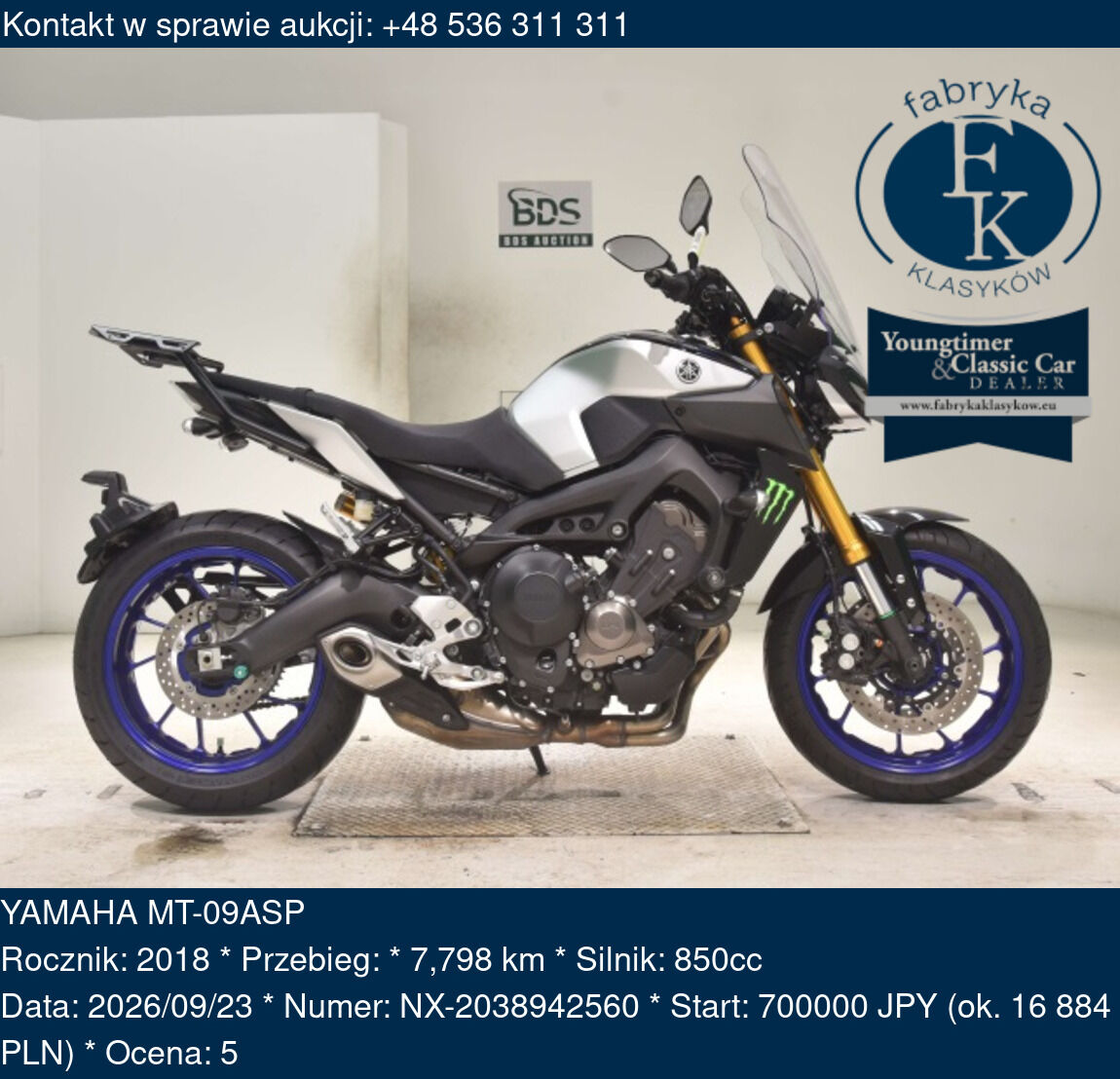 YAMAHA MT-09ASP 2018 - zdjęcie 2