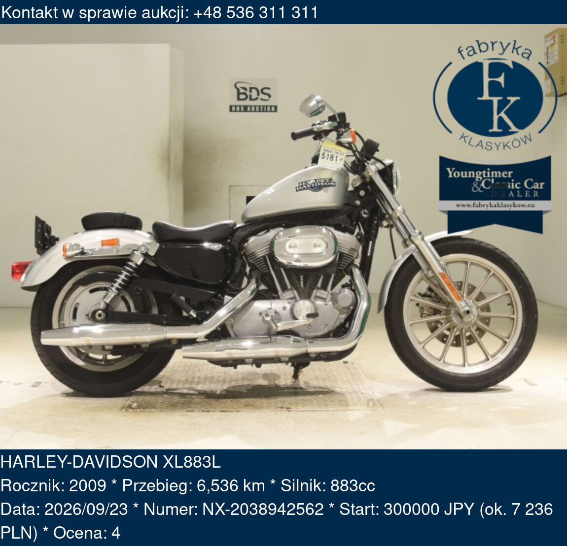 HARLEY-DAVIDSON XL883L 2009 - zdjęcie 2