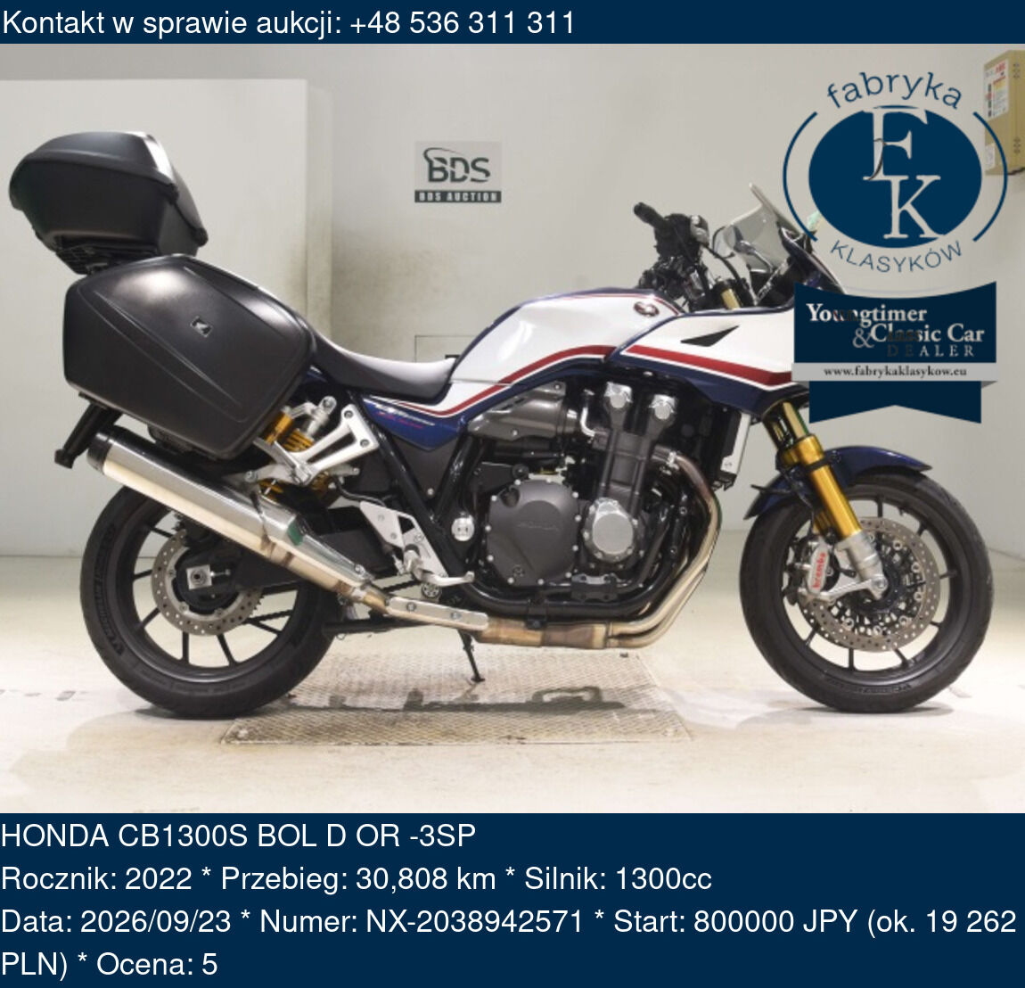 HONDA CB1300S BOL D OR -3SP 2022 - zdjęcie 2