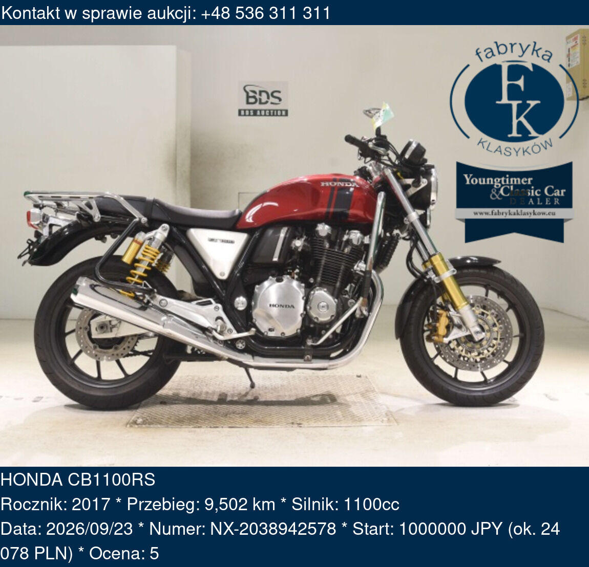 HONDA CB1100RS 2017 - zdjęcie 2