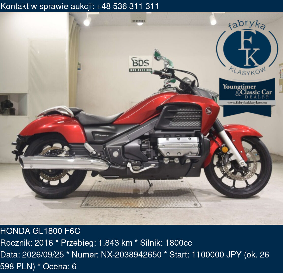 HONDA GL1800 F6C 2016 - zdjęcie 2