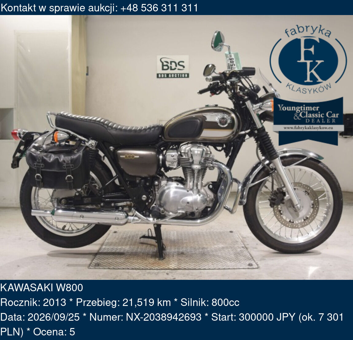 KAWASAKI W800 2013 - zdjęcie 2