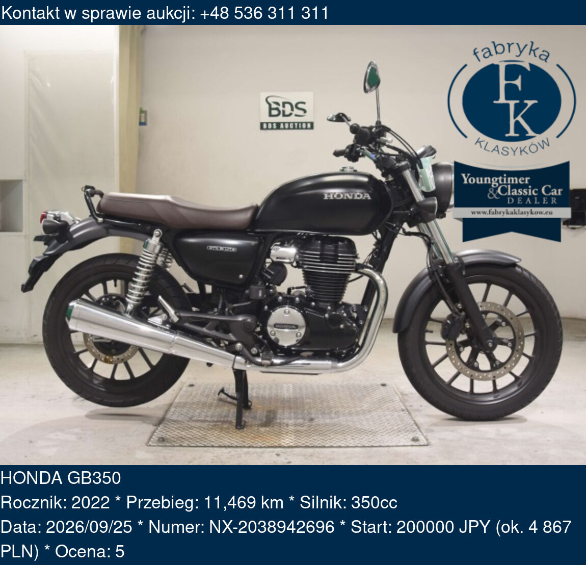 HONDA GB350 2022 - zdjęcie 2