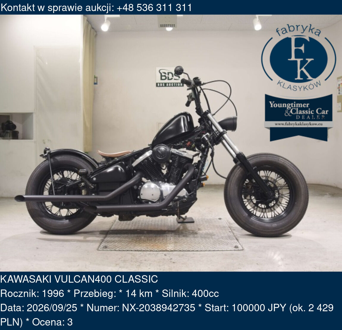KAWASAKI VULCAN400 CLASSIC 1996 - zdjęcie 2