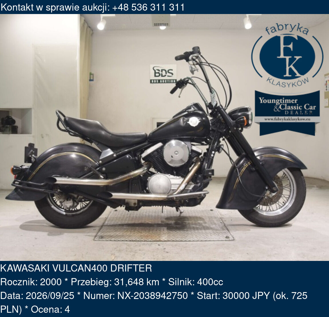 KAWASAKI VULCAN400 DRIFTER 2000 - zdjęcie 2