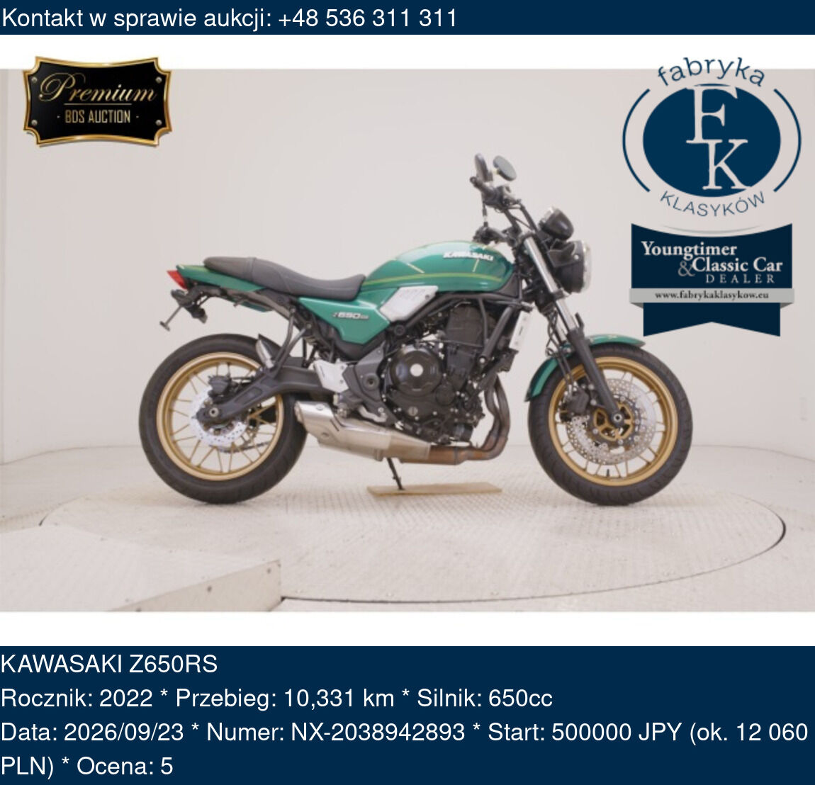 KAWASAKI Z650RS 2022 - zdjęcie 2