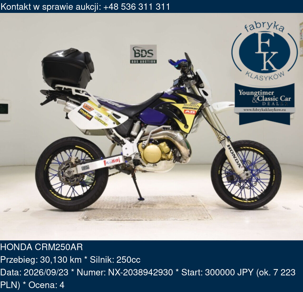 HONDA CRM250AR  - zdjęcie 2