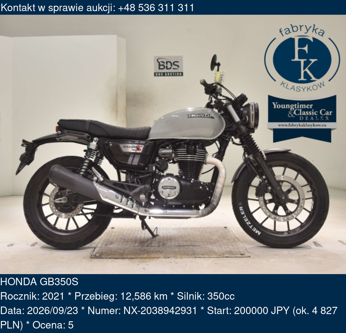 HONDA GB350S 2021 - zdjęcie 2