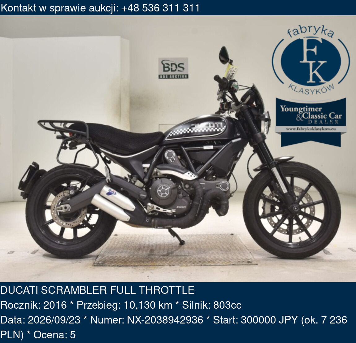 DUCATI SCRAMBLER FULL THROTTLE 2016 - zdjęcie 2