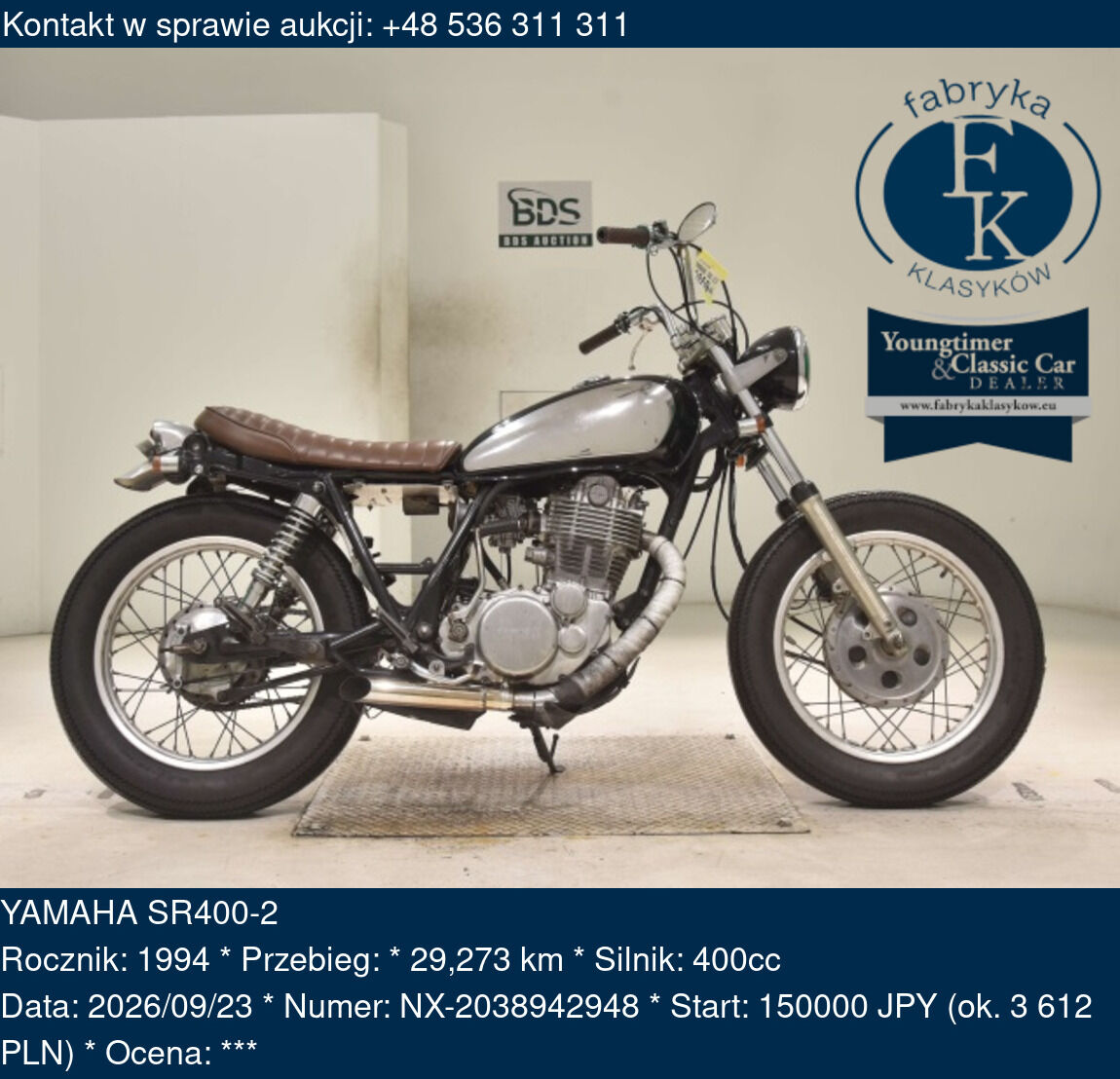 YAMAHA SR400-2 1994 - zdjęcie 2