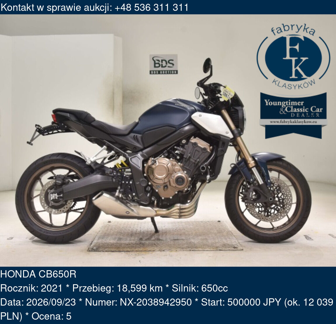 HONDA CB650R 2021 - zdjęcie 2
