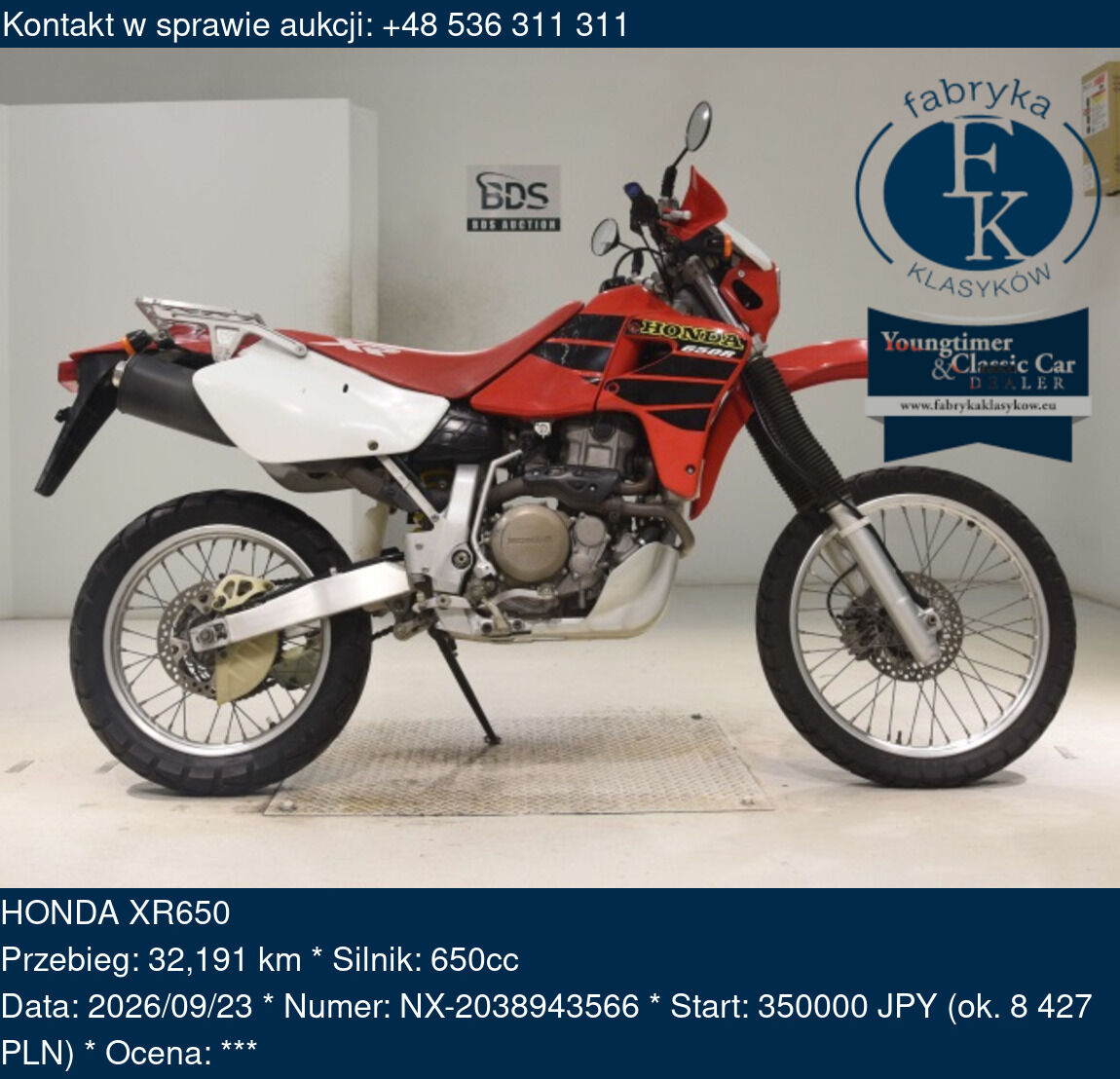 HONDA XR650  - zdjęcie 2