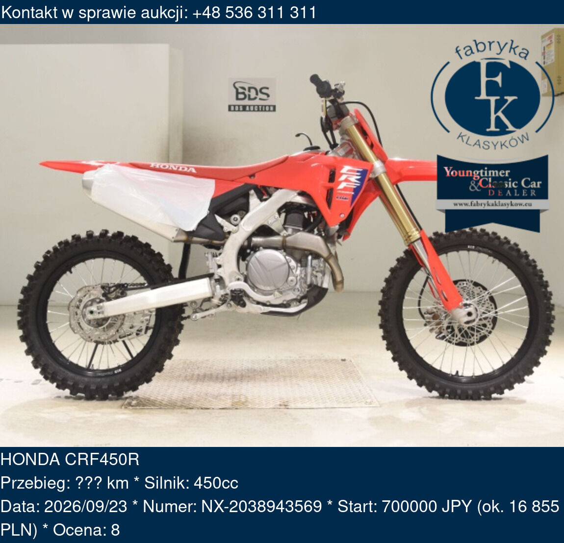 HONDA CRF450R  - zdjęcie 2