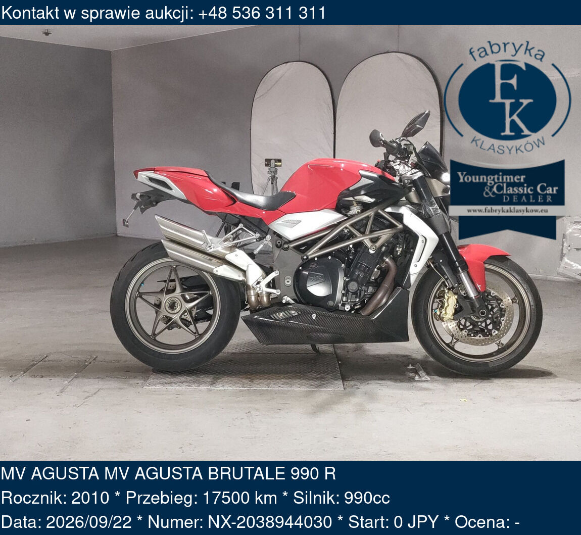 MV AGUSTA MV AGUSTA BRUTALE 990 R 2010 - zdjęcie 2