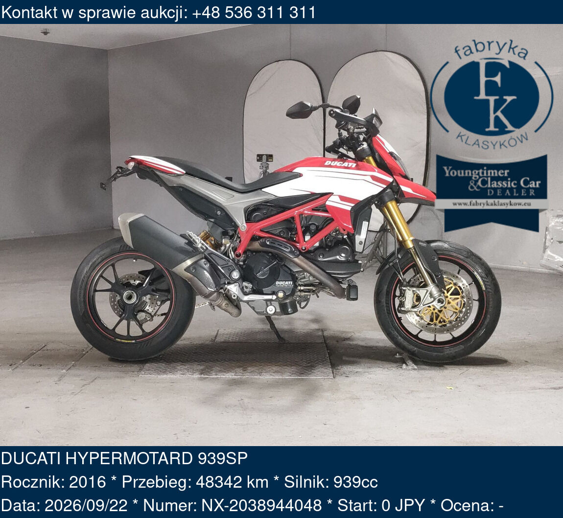 DUCATI HYPERMOTARD 939SP 2016 - zdjęcie 2