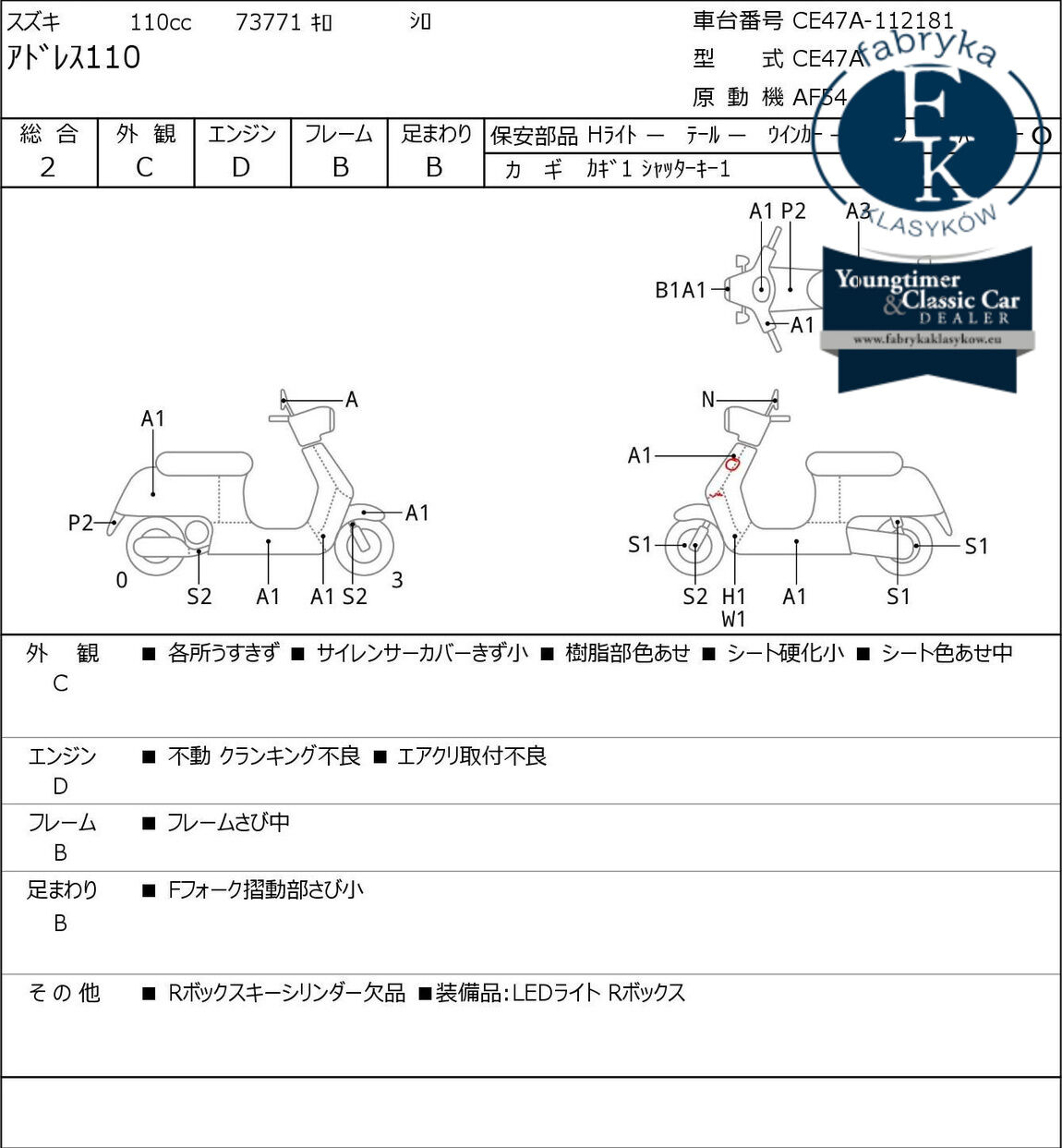 SUZUKI ADDRESS V110  - zdjęcie 7