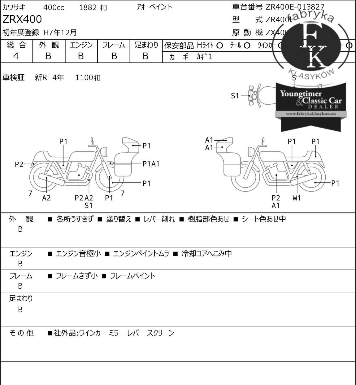 KAWASAKI ZRX400 1995 - zdjęcie 7