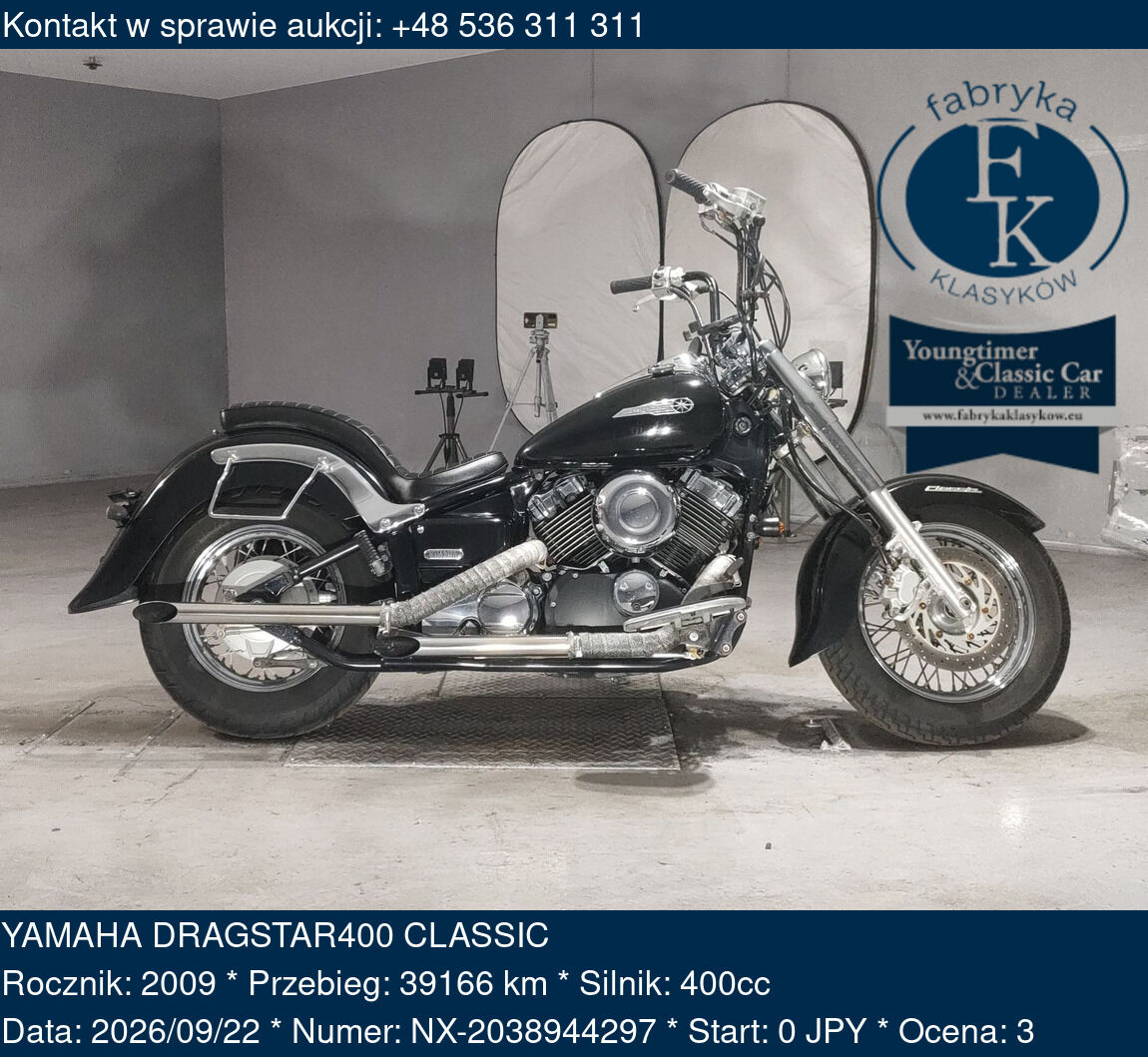 YAMAHA DRAGSTAR400 CLASSIC 2009 - zdjęcie 2