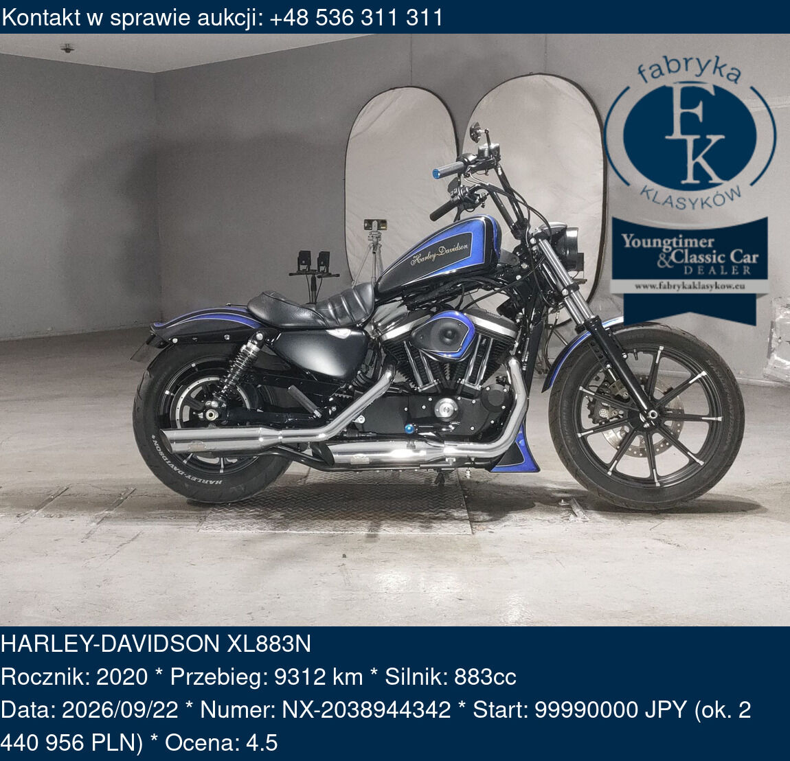 HARLEY-DAVIDSON XL883N 2020 - zdjęcie 2