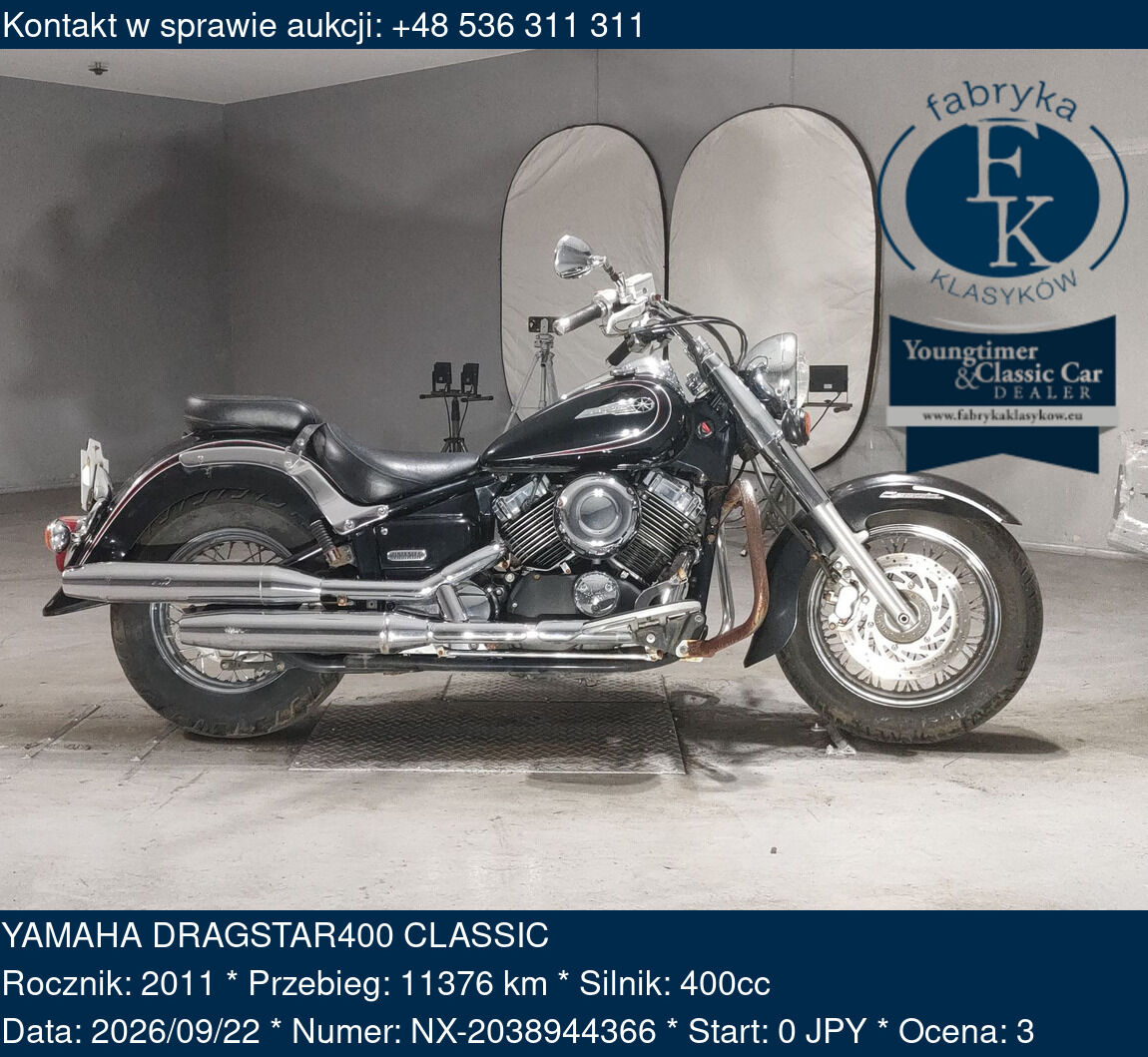 YAMAHA DRAGSTAR400 CLASSIC 2011 - zdjęcie 2