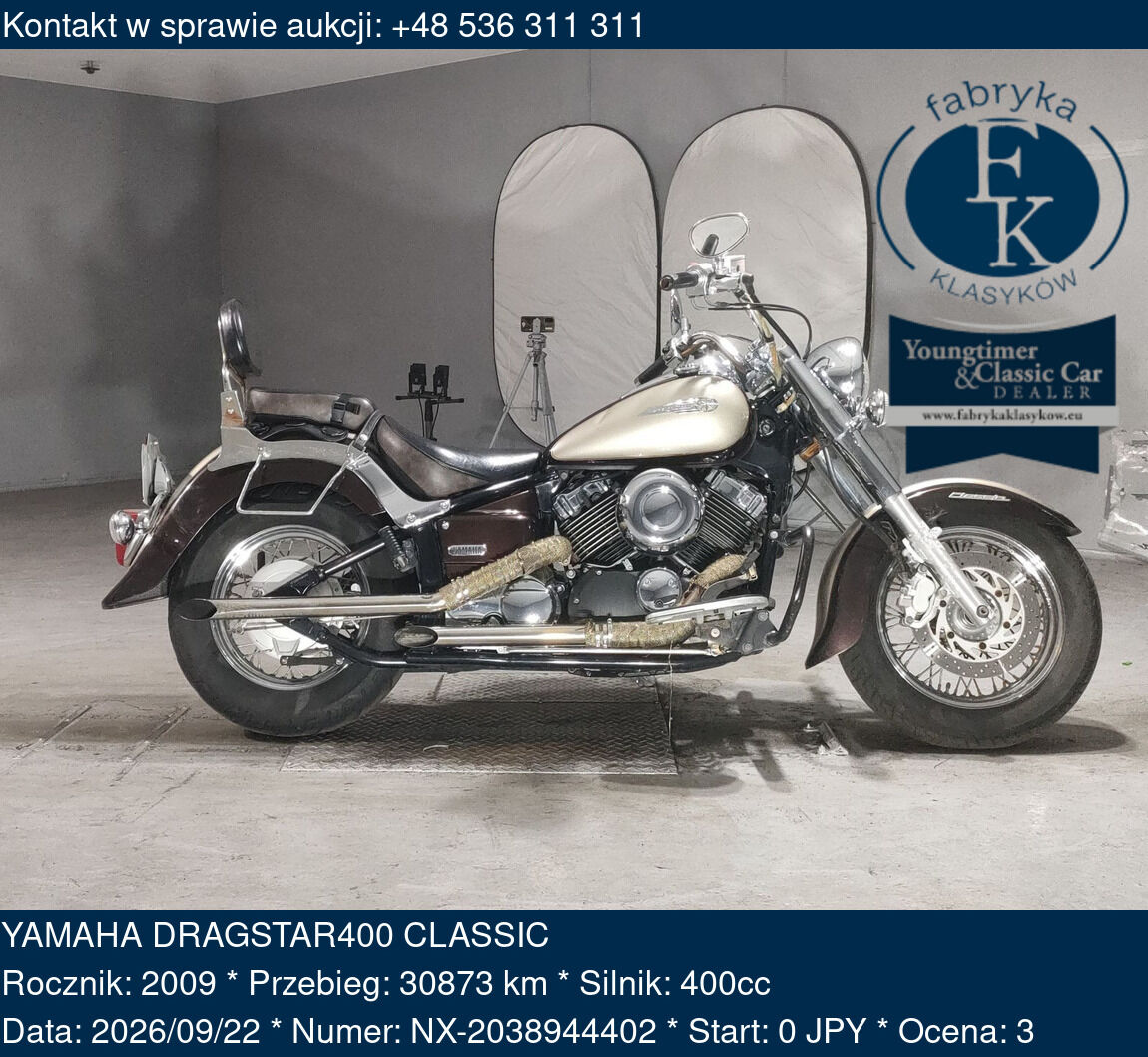 YAMAHA DRAGSTAR400 CLASSIC 2009 - zdjęcie 2